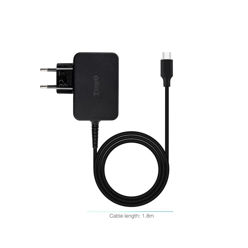 Tooq Cargador portátil GAN USB-C PD 45W Negro