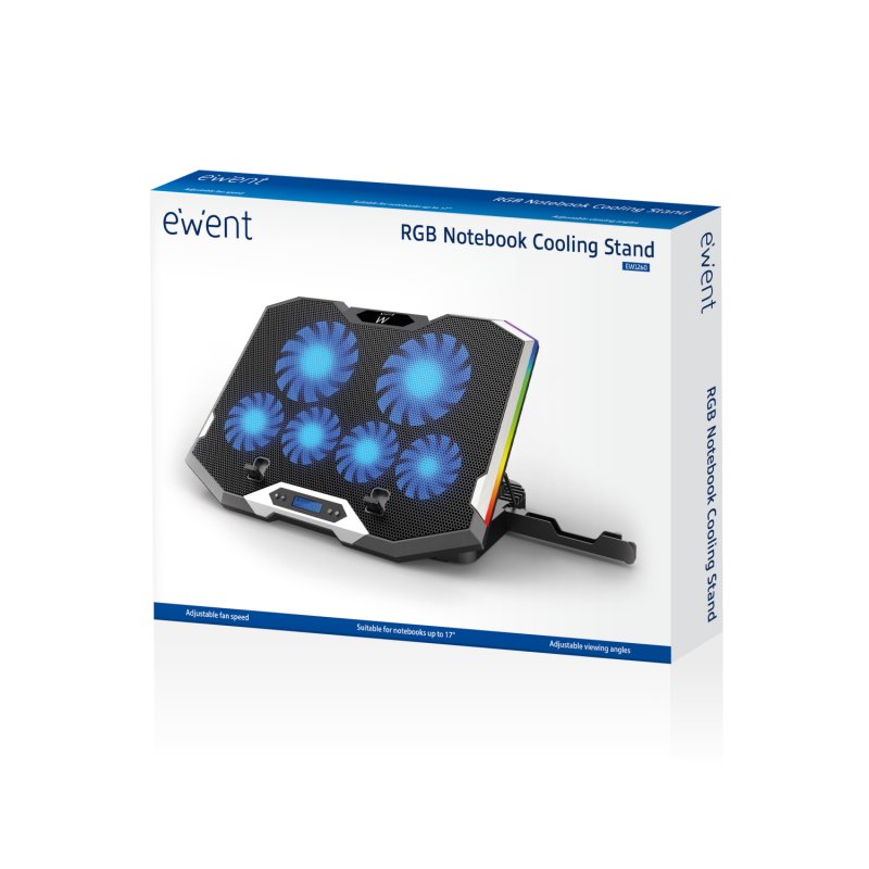 EWENT Refrigeracion y soporte portatil 6 vent. 17" - detalle