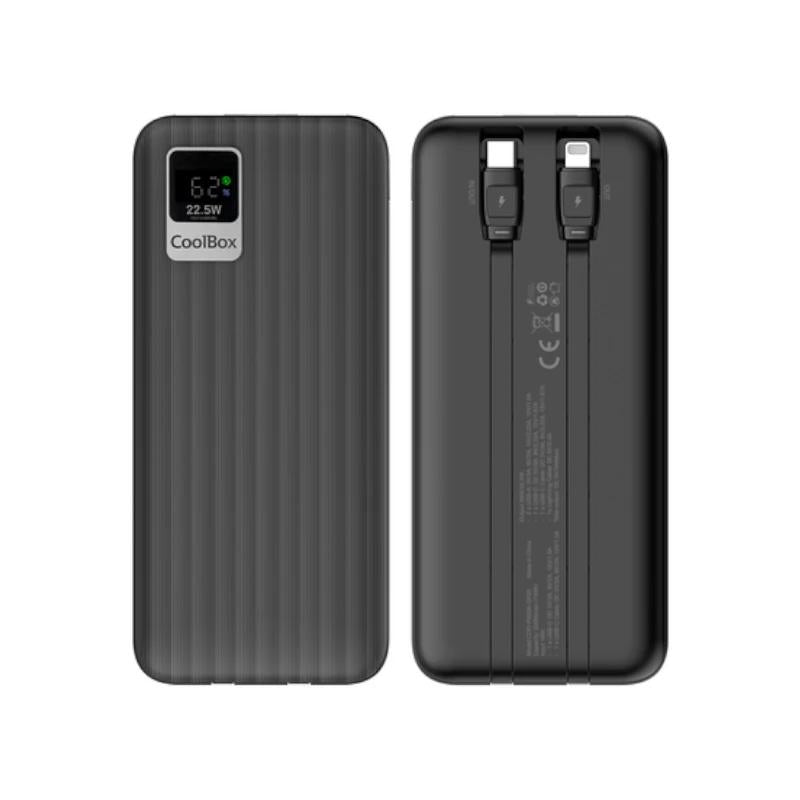 Coolbox PowerBank DP20 20000MAH LCD Negro Carg Ráp