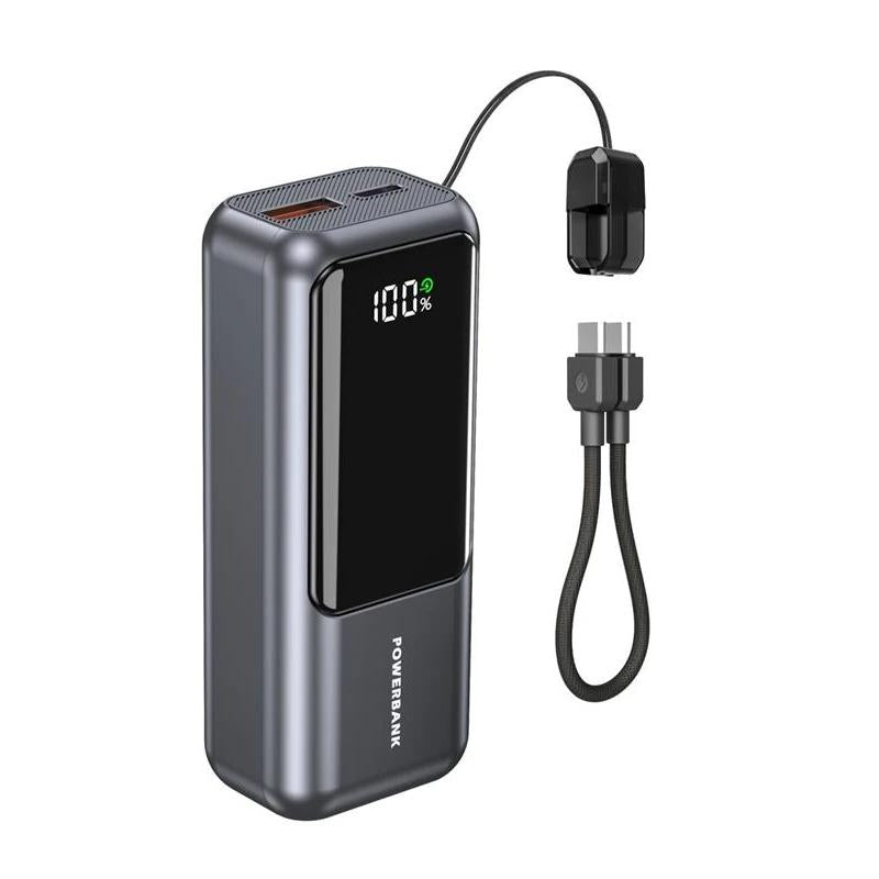 Gembird  Powerbank con LCD 10000 mAh Gris - detalle