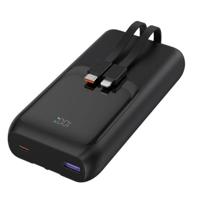 Gembird Powerbank con cables 20W 20000 mAh - detalle