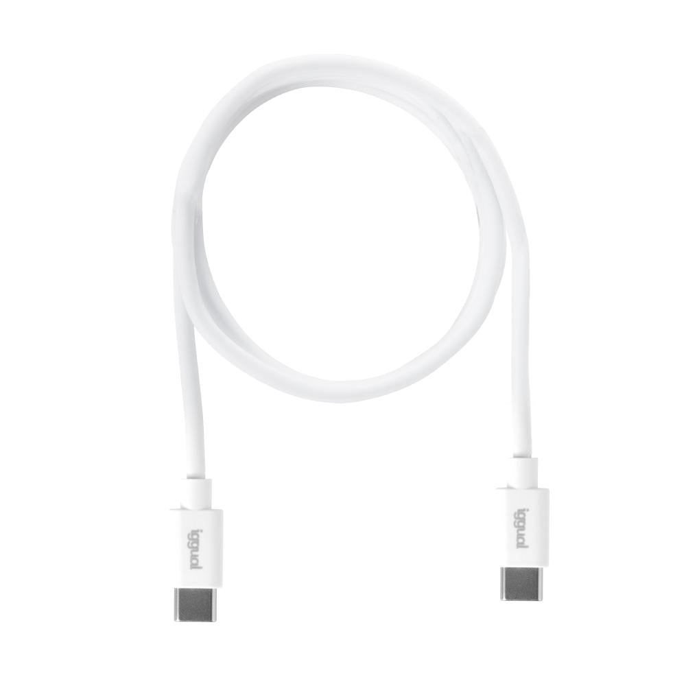 iggual Cable USB-C/USB-C 100 cm blanco Q3.0 3A 60W