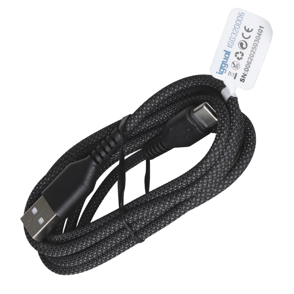 iggual Cable USB-A a tipo C 3A 180 cm trenzado