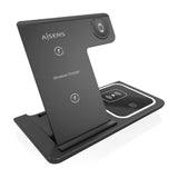 AISENS Cargador inalambrico USB-C 3 EN1 15w NEGRO
