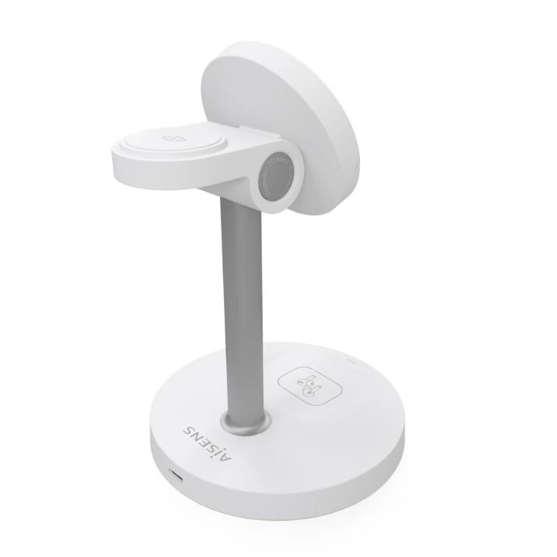 Aisens Cargador Inalámbrico USBC 15W 3 en 1 Blanco