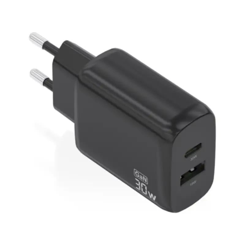 Aisens Cargador GaN 30W USB-C PD3.0 QC4.0 USB-A