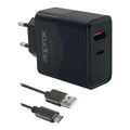 CARGADOR QC DE APROX. 45 W 1 X USB A+ 1 X CABLE USB C+ 