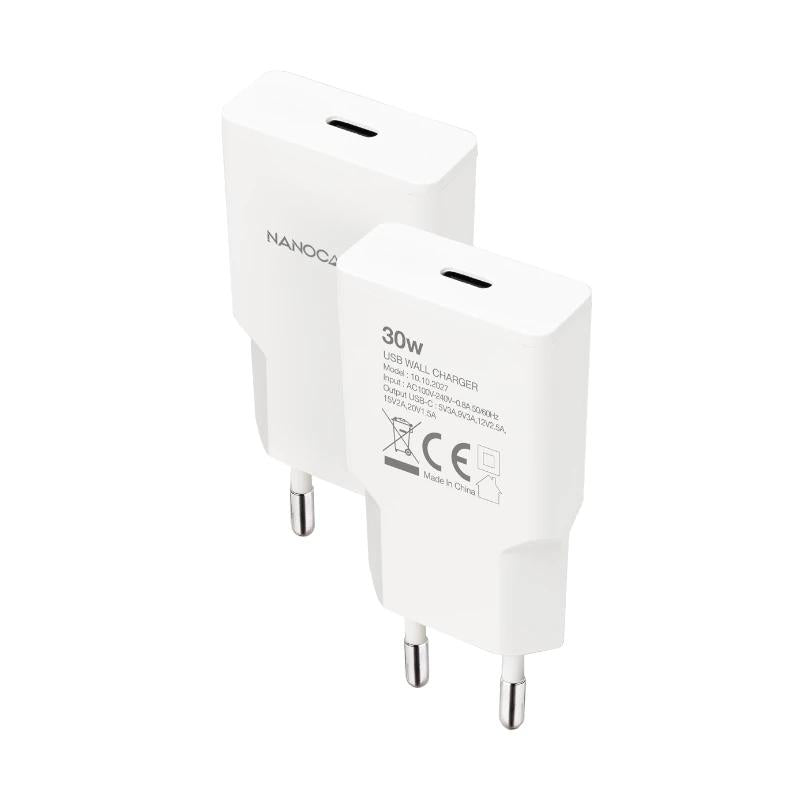 Cargador Nanocable USB-C/PD 30W Branco 