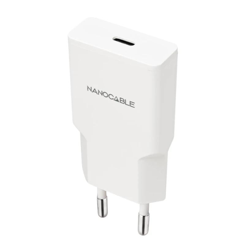 Nanocable Cargador USB-C/PD + USB-A/QC 30W Blanco