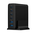 Gembird Cargador rápido USB GaN  6 puertos y 75 W