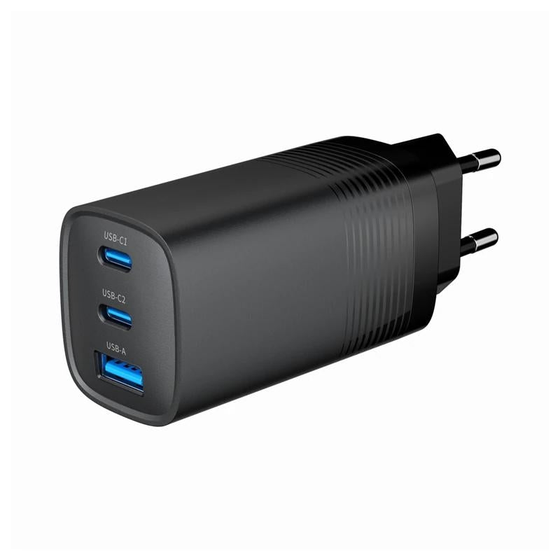 Gembird Cargador rápido USB PDGaN  3 puertos 67 W