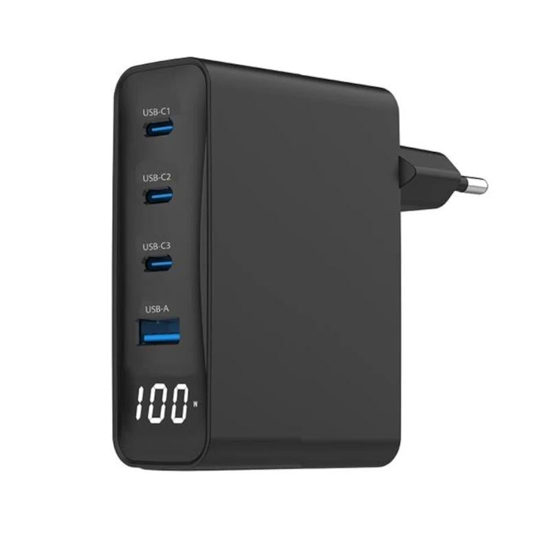 Gembird Cargador rápido USB GaN  4 P  100 W LCD