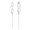 EWENT Cable 4-1 60W 1m USB-C Lightning USB-A Datos