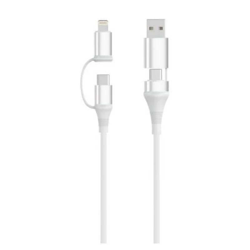 EWENT Cable Carga 4-1 60W 2m USB-C Lightning USB-A
