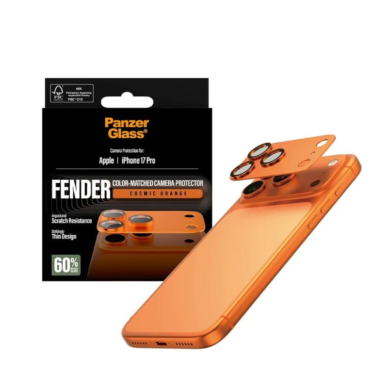 Panzer Fender Prot. Cam iPhone 17Pro Cosmic Orange - detalle