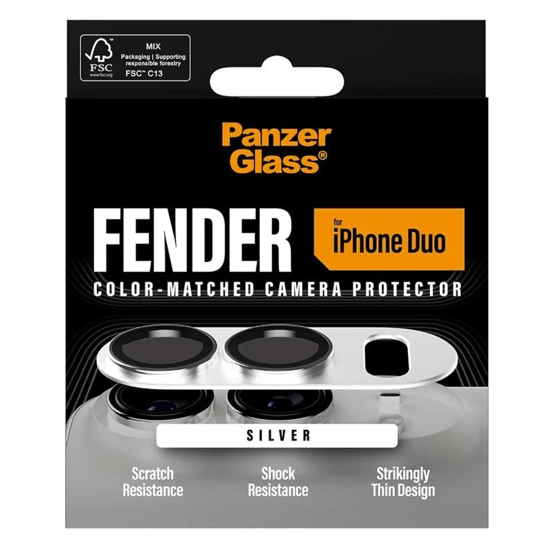 PanzerGlass Fender Camera Prot iPhone Duo Silver