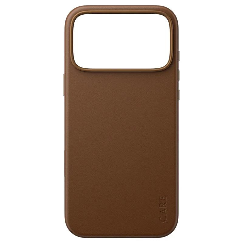 Care VeganLeatherCase Brown MagSafe iP 18PMx 17Mx - detalle