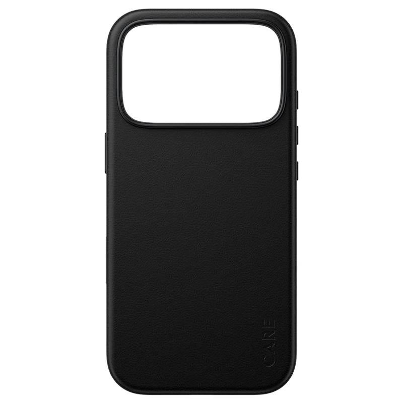Care VeganLeatherCase Black MagSafe iP 18Pro 17Pro - detalle