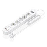 Aisens Regleta 5 tomas interruptor PD 2xUSBC 2xUSB