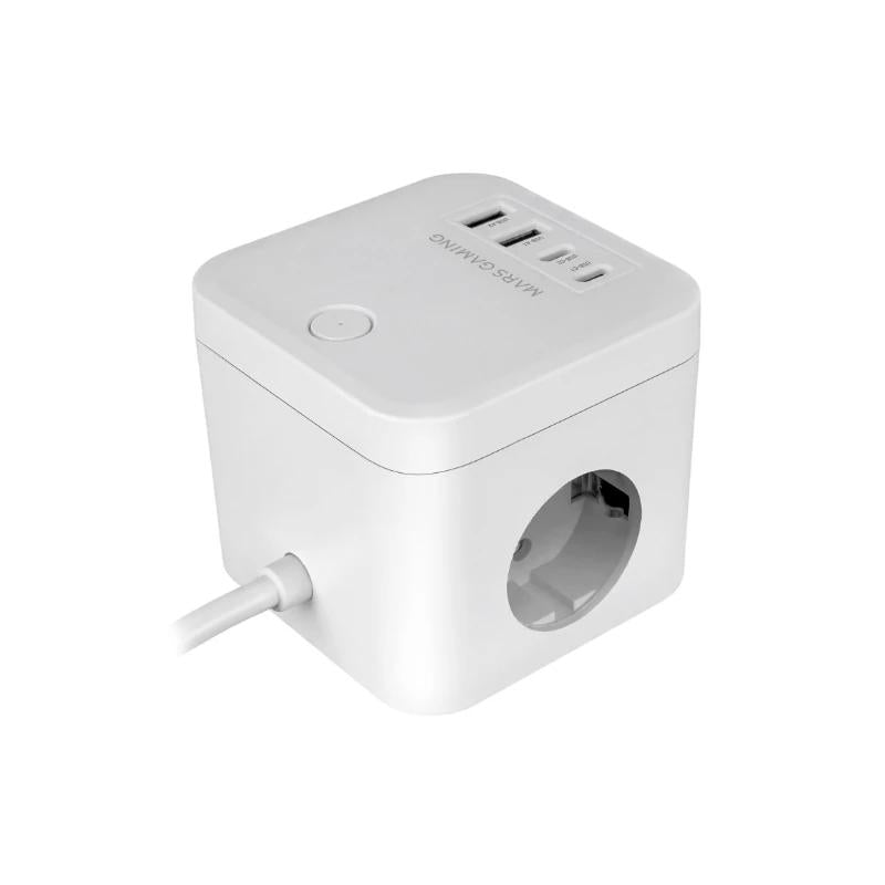 MARS GAMING REGLETA CUBO 35W Gan Blanco - detalle