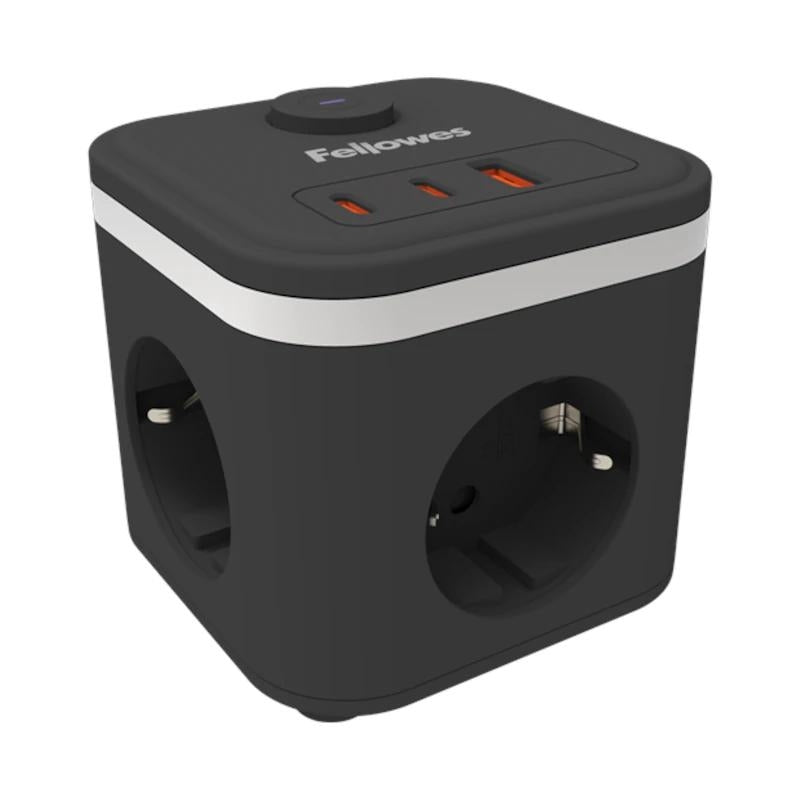 Fellowes Cubo Multienchufe USB Negro