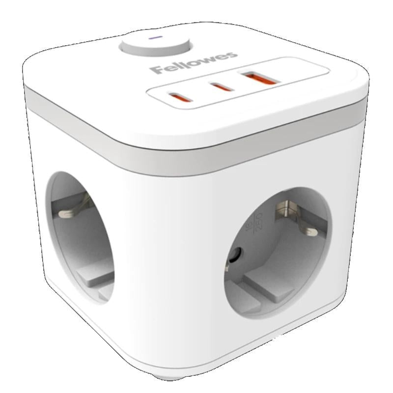 Fellowes Cubo Multienchufe USB Blanco