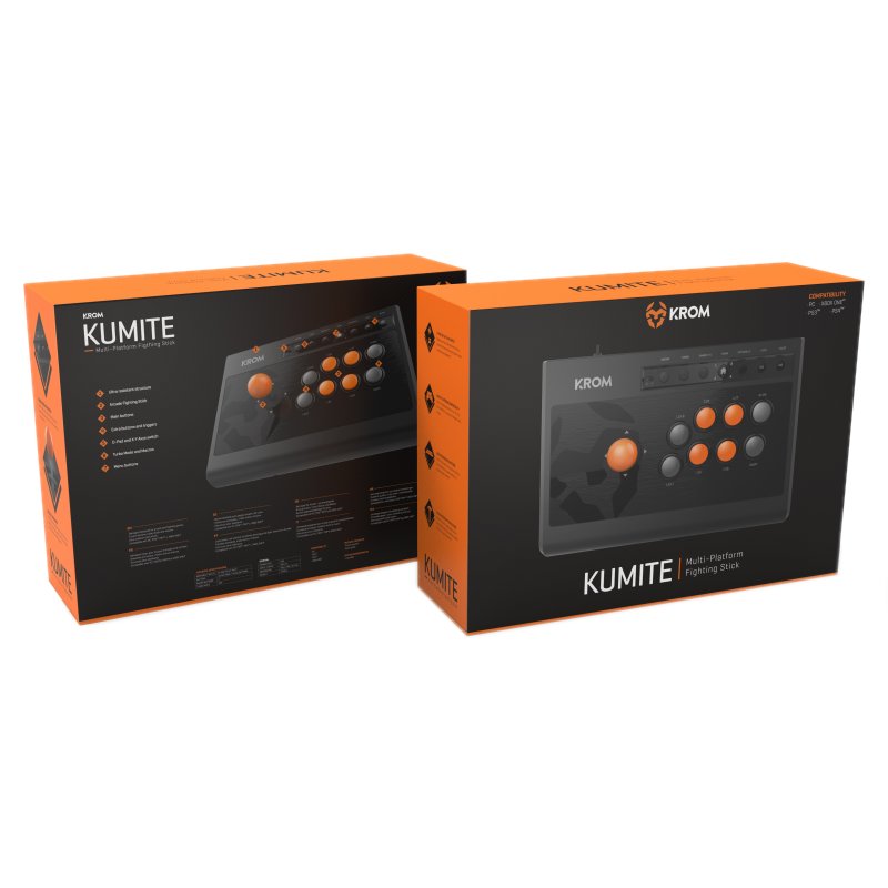 Krom Gamepad Arcade Kumite Multiplataforma - detalle