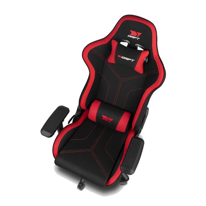 DRIFT Silla Gaming DR110 Negra/Rojo - detalle