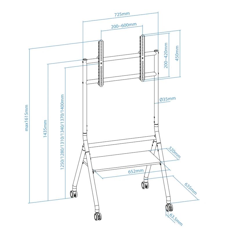 Tooq IDreams Soporte suelo pantallas 37"-86" - detalle