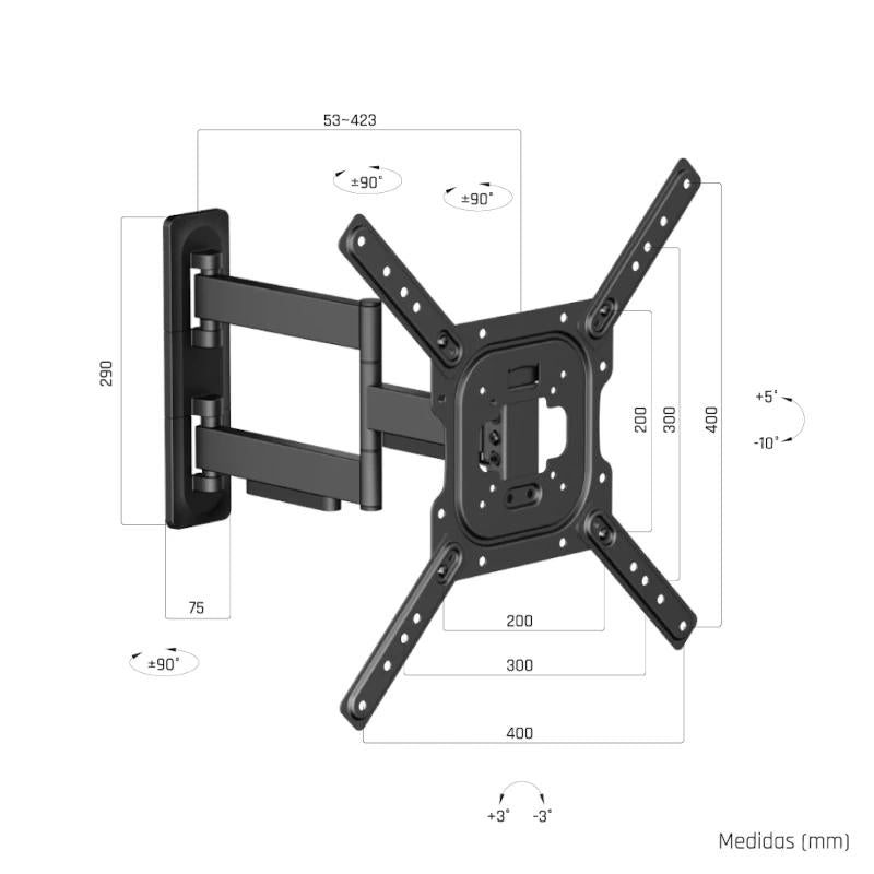 iggual SPTV09-L Soporte TV pared Full 23"-65" 35kg - detalle