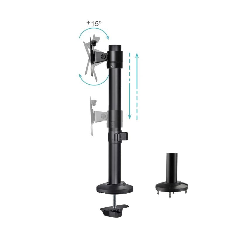 Tooq DB1131TN-B Soporte mesa 17-32" Negro