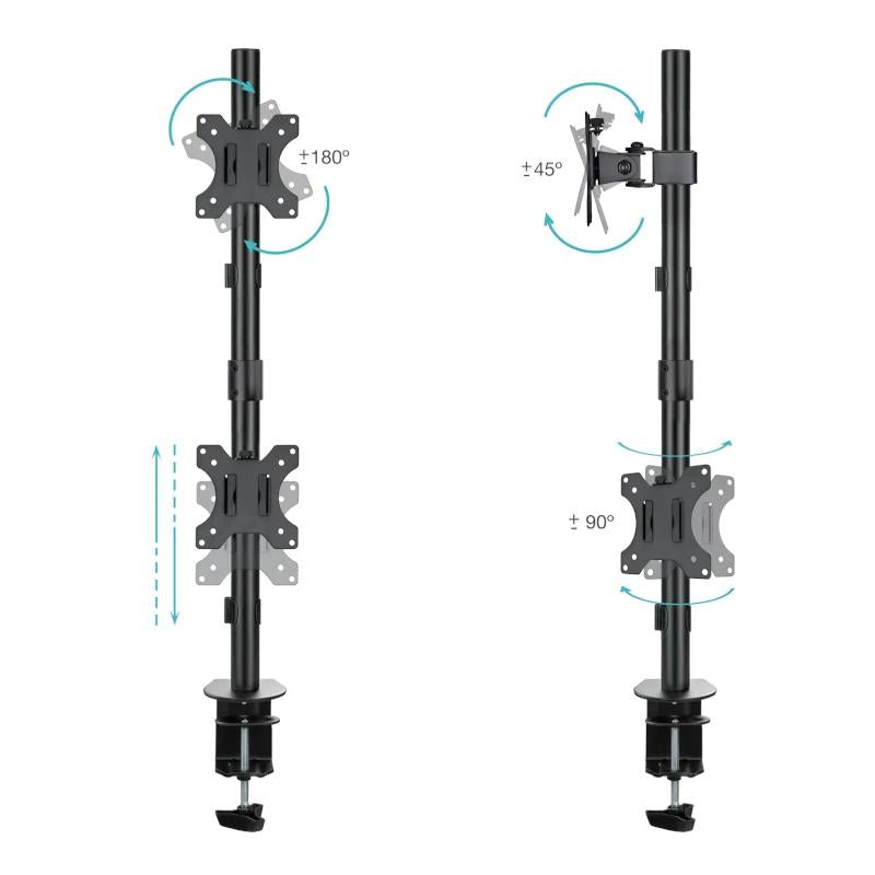 Tooq DB1233TNV-B Soporte mesa 2 brazos vertical
