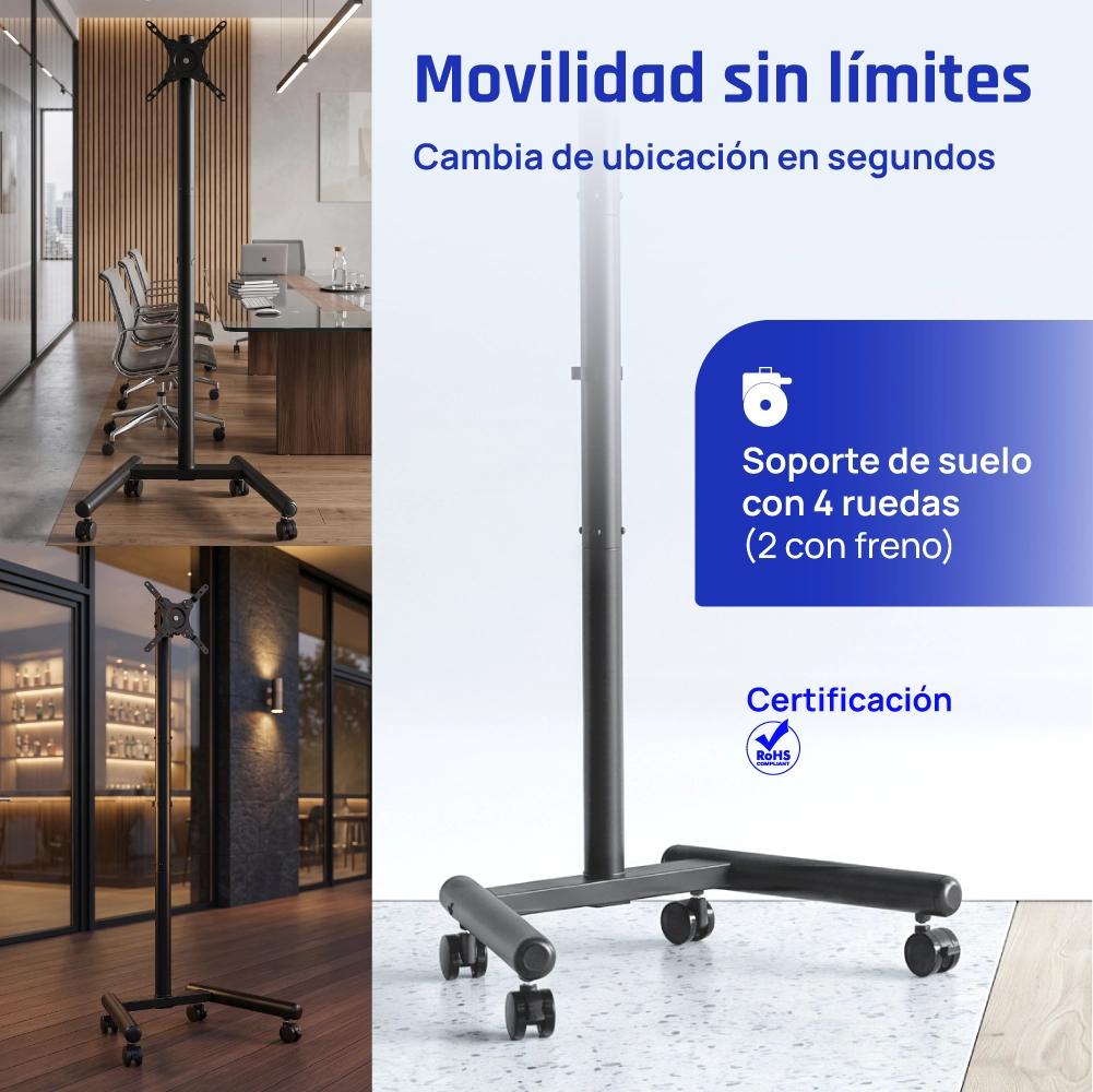 iggual SRTV55 Soporte TV suelo ruedas 13"-55" 20kg - detalle