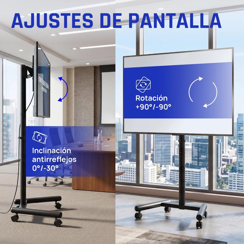 iggual SRTV55 Soporte TV suelo ruedas 13"-55" 20kg - detalle