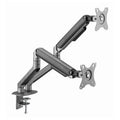 Gembird Brazo Monitor Doble Ajustable Gris