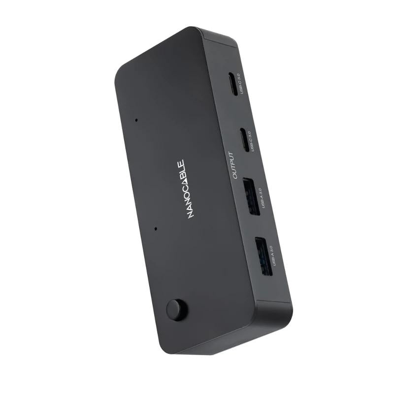 Nanocable Switch 2xUSB3.0+USB-C 5V A 2xUSB-A3.0