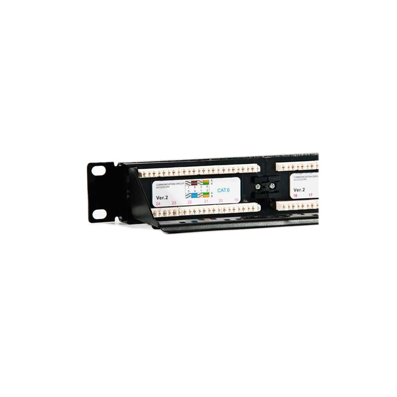 2LAN Patch Panel 19" CAT6 24 Puertos UTP - detalle