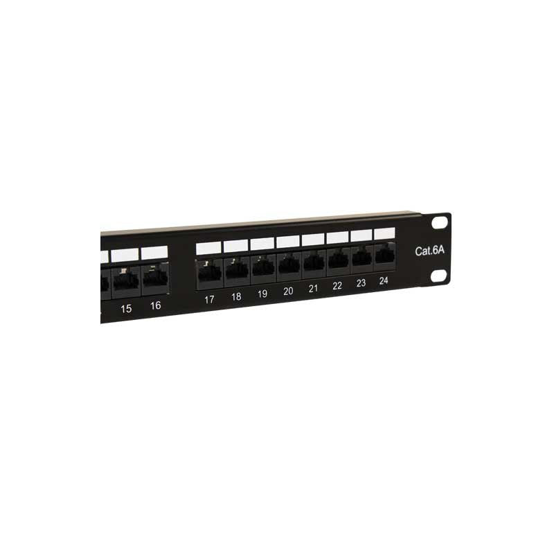 2LAN Patch Panel 19" CAT6A 24 Puertos UTP - detalle