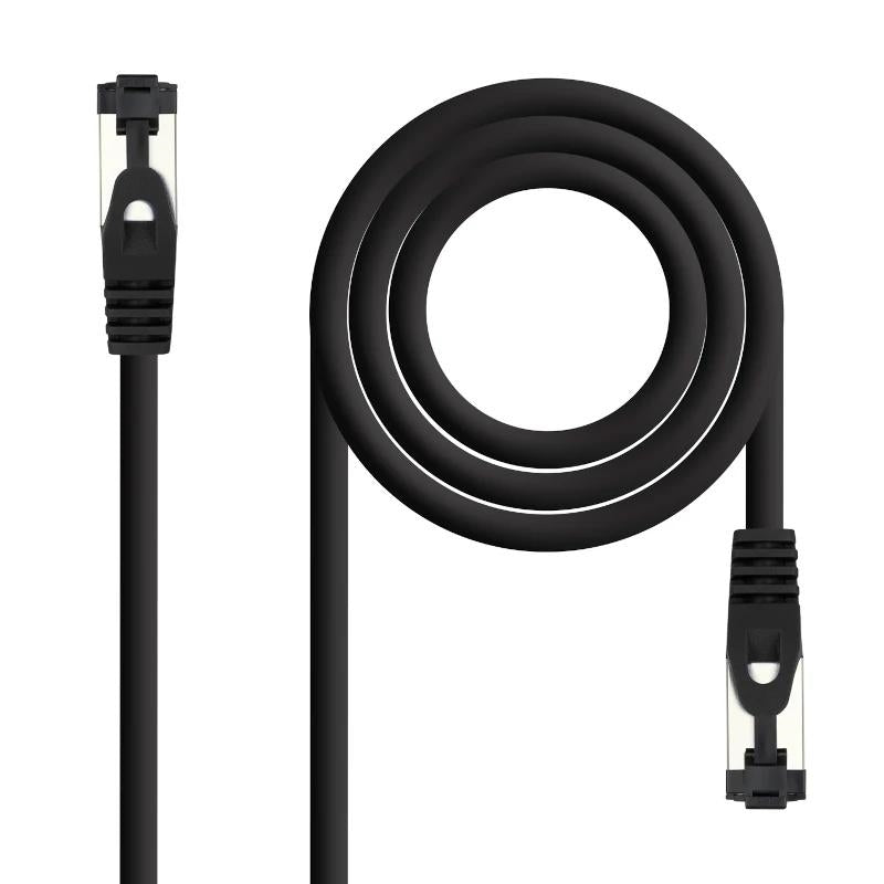 Nanocable Cable red Cat. 8.1 2GHZ SSTP Negro 0,25m