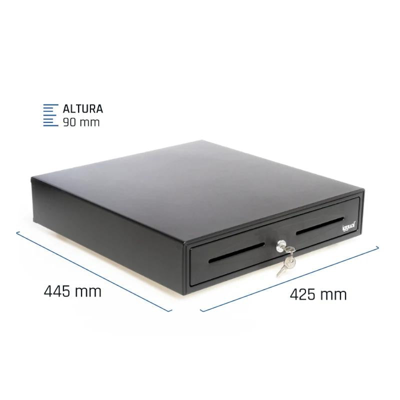 iggual Cajón Portamonedas IRON-70 44,5cm 5+8 negro - detalle