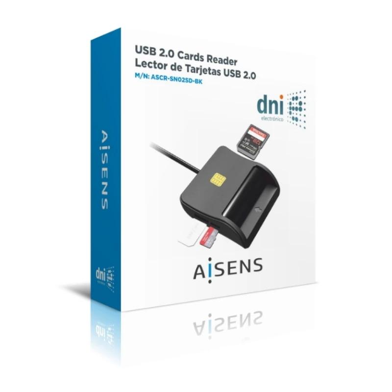Aisens Lector DNI SIM SD MSD MMC RS-MMC MMC Micro