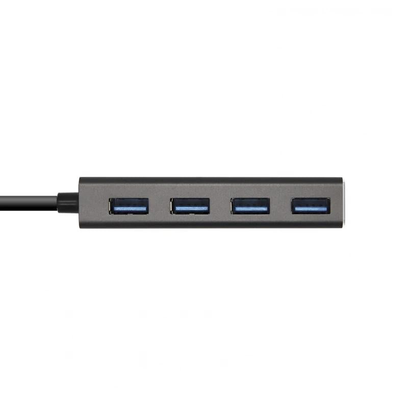 Aisens Hub USB 3.1 USB-C/M-4xTipo A/H gris, 15cm