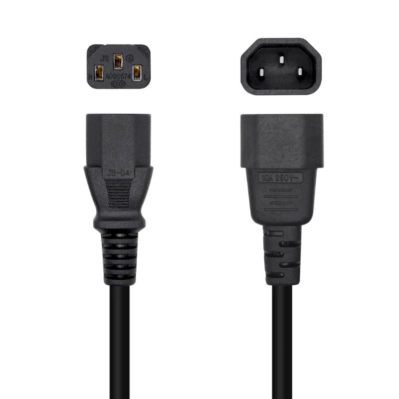 Aisens Cable alimentación C13/H-C14/M negro 3.0m - detalle