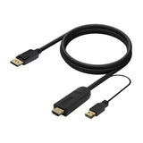 Aisens Conversor Activo HDMI A/M DP V1.2/M 1.8m