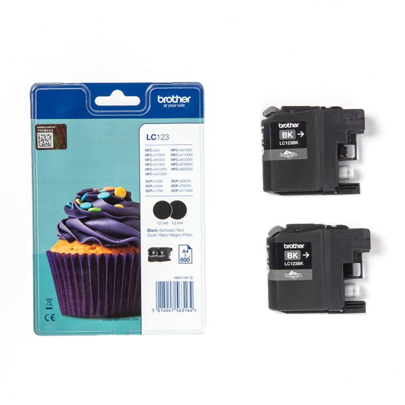 Brother Cartucho LC123BKBP Negro Blister - detalle