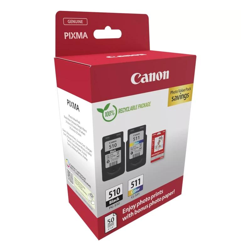 Canon Cartucho MultiPack PG-510/CL511+papel - detalle