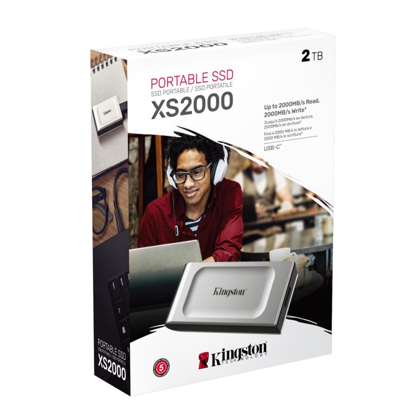 Kingston XS2000 Portable SSD 2Tb USB 3.2 tipo-C - detalle