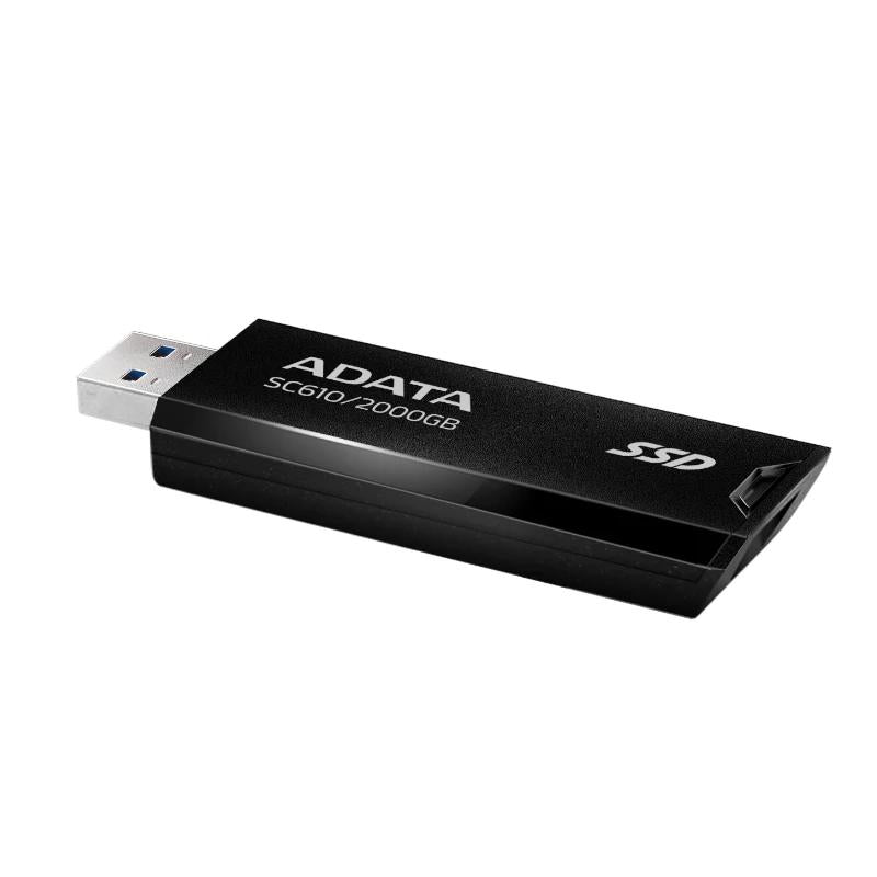 ADATA SC610 SSD Externo 2TB USB 3.2 Gen2 Negro - detalle