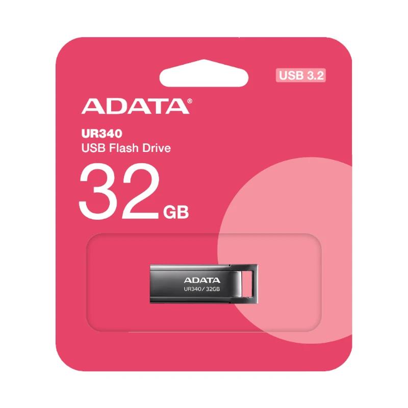 ADATA Lapiz USB UR340 32GB USB 3.2 Metal Black - detalle