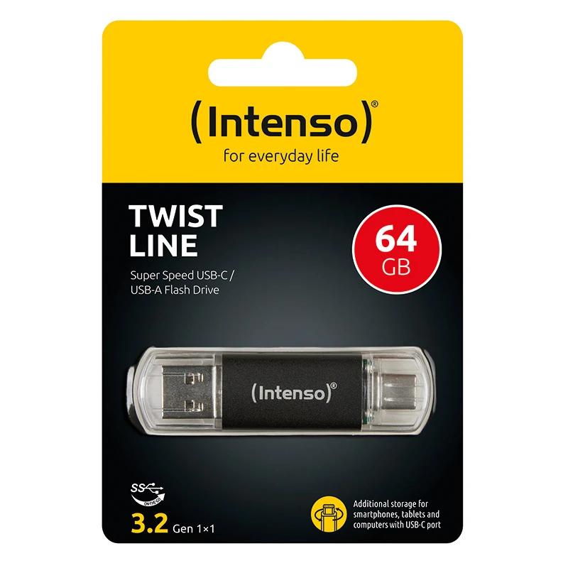 Intenso Twist Line Lápiz USB 3.2 A+C 256Gb - detalle